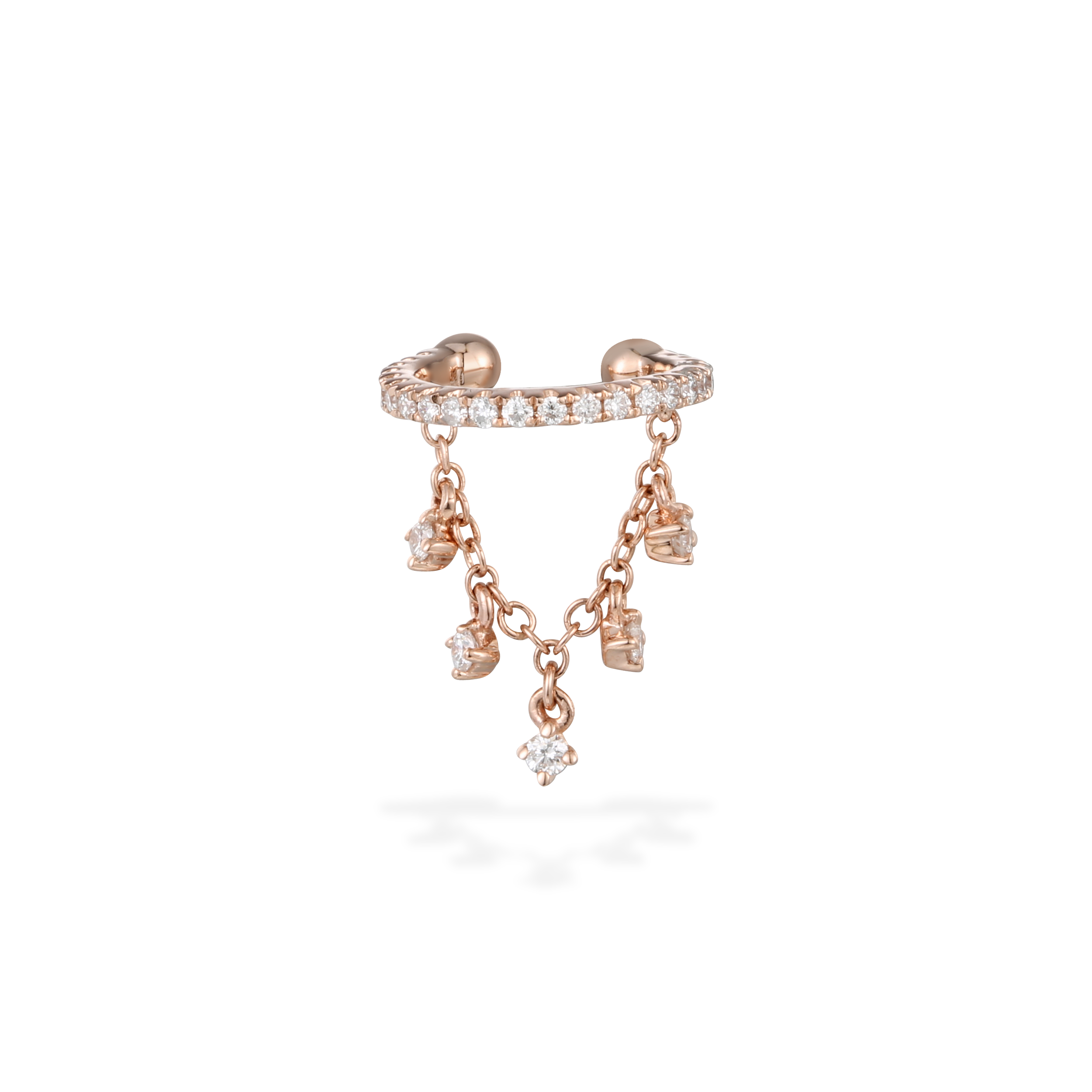 Chain diamond ear cuff